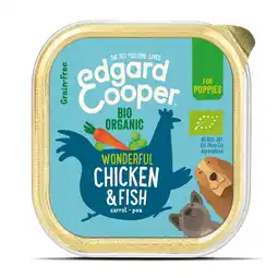 Pets Place Edgard&Cooper Kuipje Bio Chicken Fish Puppy - Hondenvoer - Kip Vis Wortel 100 g Biologisch aanbieding
