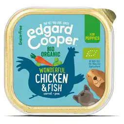Pets Place Edgard&Cooper Kuipje Bio Chicken Fish Puppy - Hondenvoer - Kip Vis Wortel 100 g Biologisch aanbieding