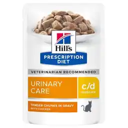 Pets Place Hill's Prescription Diet C/D Multicare Urinary Care Maaltijdzakjes - Kattenvoer - Kip 12x85 g aanbieding