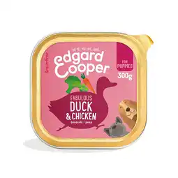 Pets Place Edgard&Cooper Kuipje Duck Chicken Puppy - Hondenvoer - Eend Kip Broccoli 300 g Graanvrij aanbieding