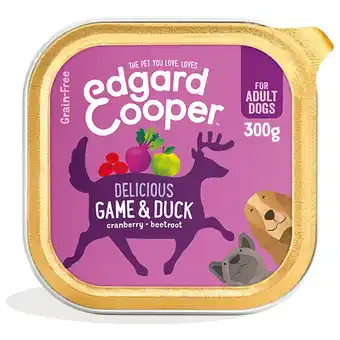Pets Place Edgard&Cooper Kuipje Game Duck Adult - Hondenvoer - Wild Eend Cranberry 300 g Graanvrij aanbieding