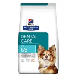 Pets Place Hill's Prescription Diet T/D Mini Dental Care Zak - Hondenvoer - Kip 3 kg aanbieding