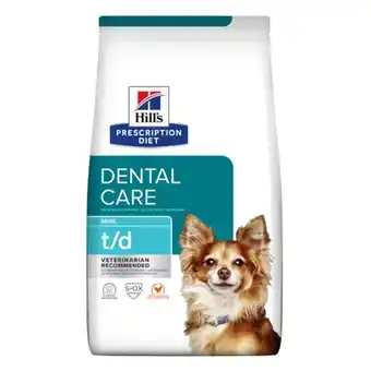 Pets Place Hill's Prescription Diet T/D Mini Dental Care Zak - Hondenvoer - Kip 3 kg aanbieding