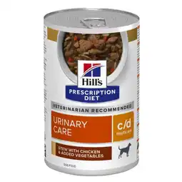 Pets Place Hill's Prescription Diet C/D Multicare Urinary Care Stoofpotje Blik - Hondenvoer - Kip Groente 354 g aanbieding