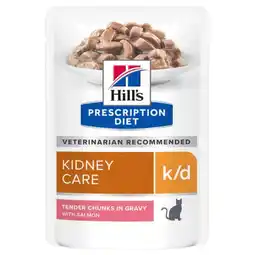 Pets Place Hill's Prescription Diet K/D Kidney Care Maaltijdzakjes - Kattenvoer - Zalm 12x85 g aanbieding