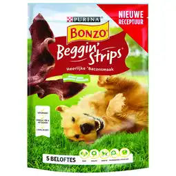 Pets Place Bonzo Beggin' Strips - Hondensnacks - Bacon 120 g aanbieding