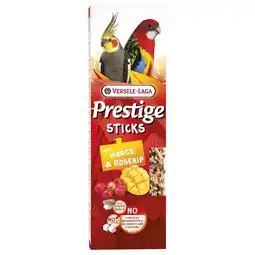 Pets Place Versele-Laga Prestige Sticks Grote Parkieten - Vogelsnack - Mango Rozenbottel 140 g 2 stuks aanbieding