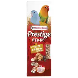 Pets Place Versele-Laga Prestige Sticks Kleine Papegaaien - Vogelsnack - Noten Rozijn 60 g 2 stuks aanbieding