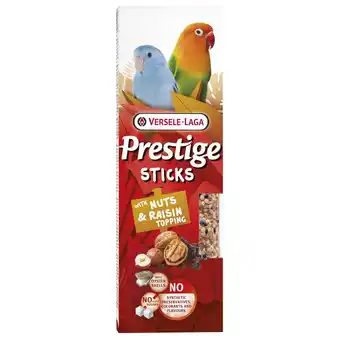 Pets Place Versele-Laga Prestige Sticks Kleine Papegaaien - Vogelsnack - Noten Rozijn 60 g 2 stuks aanbieding