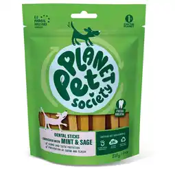 Pets Place Planet Pet Society Dog Dental Fresh Breath - Hondensnacks - Mint Salie 210 g aanbieding