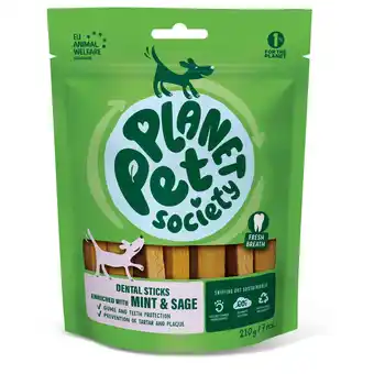 Pets Place Planet Pet Society Dog Dental Fresh Breath - Hondensnacks - Mint Salie 210 g aanbieding