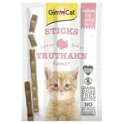 Pets Place Gimcat Sticks Kitten - Kattensnack - Kalkoen 3 stuks aanbieding