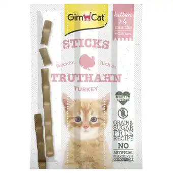 Pets Place Gimcat Sticks Kitten - Kattensnack - Kalkoen 3 stuks aanbieding