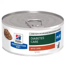 Pets Place Hill's Prescription Diet M/D Diabetes/Weight Management Blik - Kattenvoer - Varken 156 g aanbieding