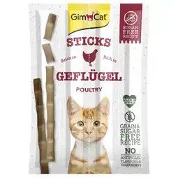 Pets Place Gimcat Sticks - Kattensnack - Gevogelte 20 g 4 stuks aanbieding