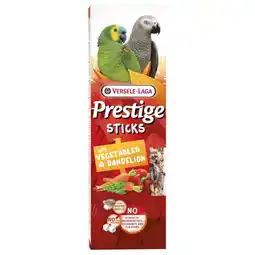 Pets Place Versele-Laga Prestige Sticks Papegaaien - Vogelsnack - Groente Paardenbloem 140 g 2 stuks aanbieding
