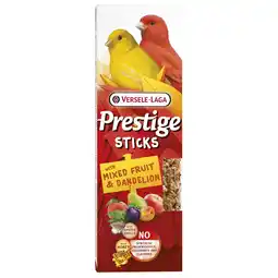 Pets Place Versele-Laga Prestige Sticks Kanaries - Vogelsnack - Fruit Paardenbloem 60 g 2 stuks aanbieding