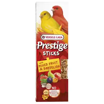 Pets Place Versele-Laga Prestige Sticks Kanaries - Vogelsnack - Fruit Paardenbloem 60 g 2 stuks aanbieding