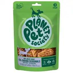 Pets Place Planet Pet Society Dog Jerky Co2 Saving Seasonals - Hondensnacks - 90 g aanbieding
