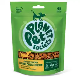 Pets Place Planet Pet Society Dog Cracker Second Chance Chicken - Hondensnacks - Kip 200 g aanbieding