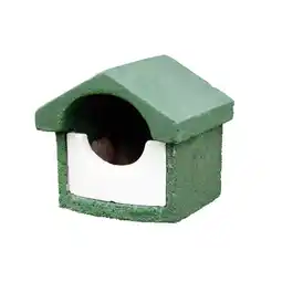 Pets Place Wildbird Nestkast Houtbeton Halfrond - Broeden - 17x15x20 cm Groen Small aanbieding