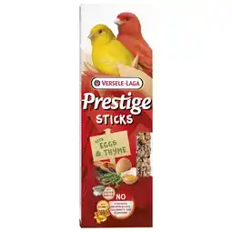 Pets Place Versele-Laga Prestige Sticks Kanaries - Vogelsnack - Ei Thijm 60 g 2 stuks aanbieding