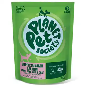 Pets Place Planet Pet Society Dog Pouch Super Salvaged Skin & Coat - Hondenvoer - Zalm 260 g aanbieding