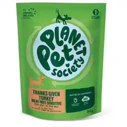 Pets Place Planet Pet Society Dog Pouch Thanks Given Sensitive - Hondenvoer - Kalkoen 260 g aanbieding