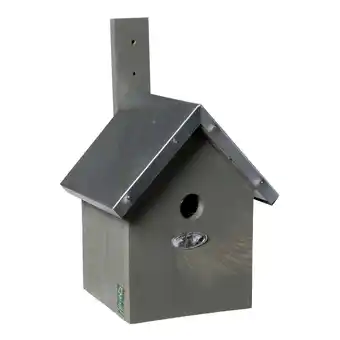 Pets Place Best For Birds Nestkast Pimpelmees - Broeden - 23x13.5x15 cm Grijs aanbieding