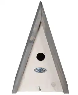 Pets Place Best For Birds Nestkast Driehoek L - Broeden - 19x18x28 cm Wit Grijs aanbieding