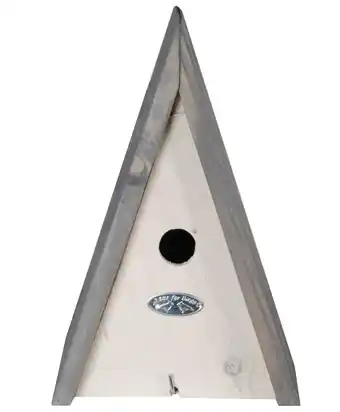 Pets Place Best For Birds Nestkast Driehoek L - Broeden - 19x18x28 cm Wit Grijs aanbieding