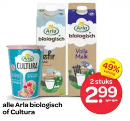 Spar Alle Arla biologisch of Cultura aanbieding