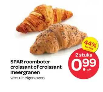 Spar SPAR roomboter croissant of croissant meergranen aanbieding