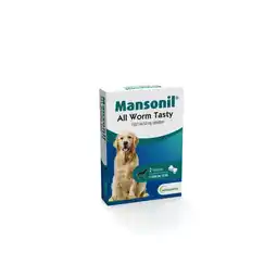 Pets Place Mansonil All Worm Tasty Bone - Anti wormenmiddel - 2 tab Vanaf 2.5 Kg. 1 Tab Per 10 Kg aanbieding