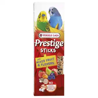 Pets Place Versele-Laga Prestige Sticks Kleine Parkieten - Vogelsnack - Fruit Paardenbloem 60 g 2 stuks aanbieding