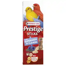 Pets Place Versele-Laga Prestige Sticks Kanaries - Vogelsnack - Zaden Bloemenmix 60 g 2 stuks aanbieding