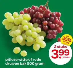 Spar Pitloze witte of rode druiven aanbieding
