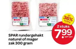 Spar SPAR rundergehakt naturel of mager aanbieding