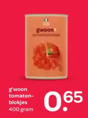 Spar G'woon tomaten blokjes aanbieding