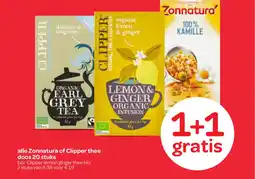 Spar Alle Zonnatura of Clipper thee doos 20 stuks aanbieding
