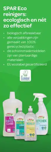 Spar SPAR Eco reinigers: ecologisch en nét zo effectief aanbieding