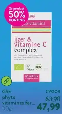 Holland & Barrett phyto vitamines fer & vitamine C Complexe 30gr aanbieding