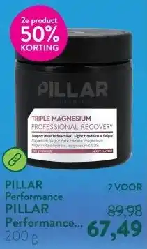 Holland & Barrett PILLAR Performance Triple Magnesium Professional Recovery Poeder Bessensmaak aanbieding