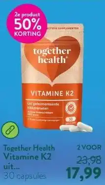 Holland & Barrett Vitamine K2 uit Gefermenteerde Kikkererwten aanbieding