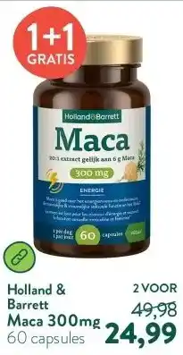 Holland & Barrett Maca 300mg aanbieding