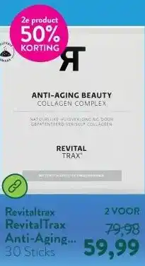 Holland & Barrett RevitalTrax Anti-Aging Beauty Collagen Complex - 30 sticks aanbieding