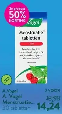 Holland & Barrett A. Vogel Menstruatie tabletten aanbieding