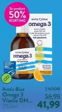 Holland & Barrett Omega 3 Visolie DHA en EPA met Vitamine D aanbieding