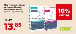 Pets Place Flea Free anti-vlooien- en tekenmiddelen Alle varianten Spot-on. aanbieding