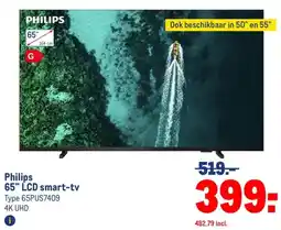 Makro Philips 65 LCD smart-tv aanbieding